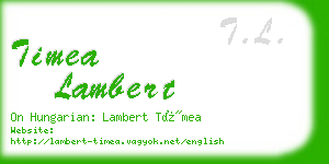 timea lambert business card